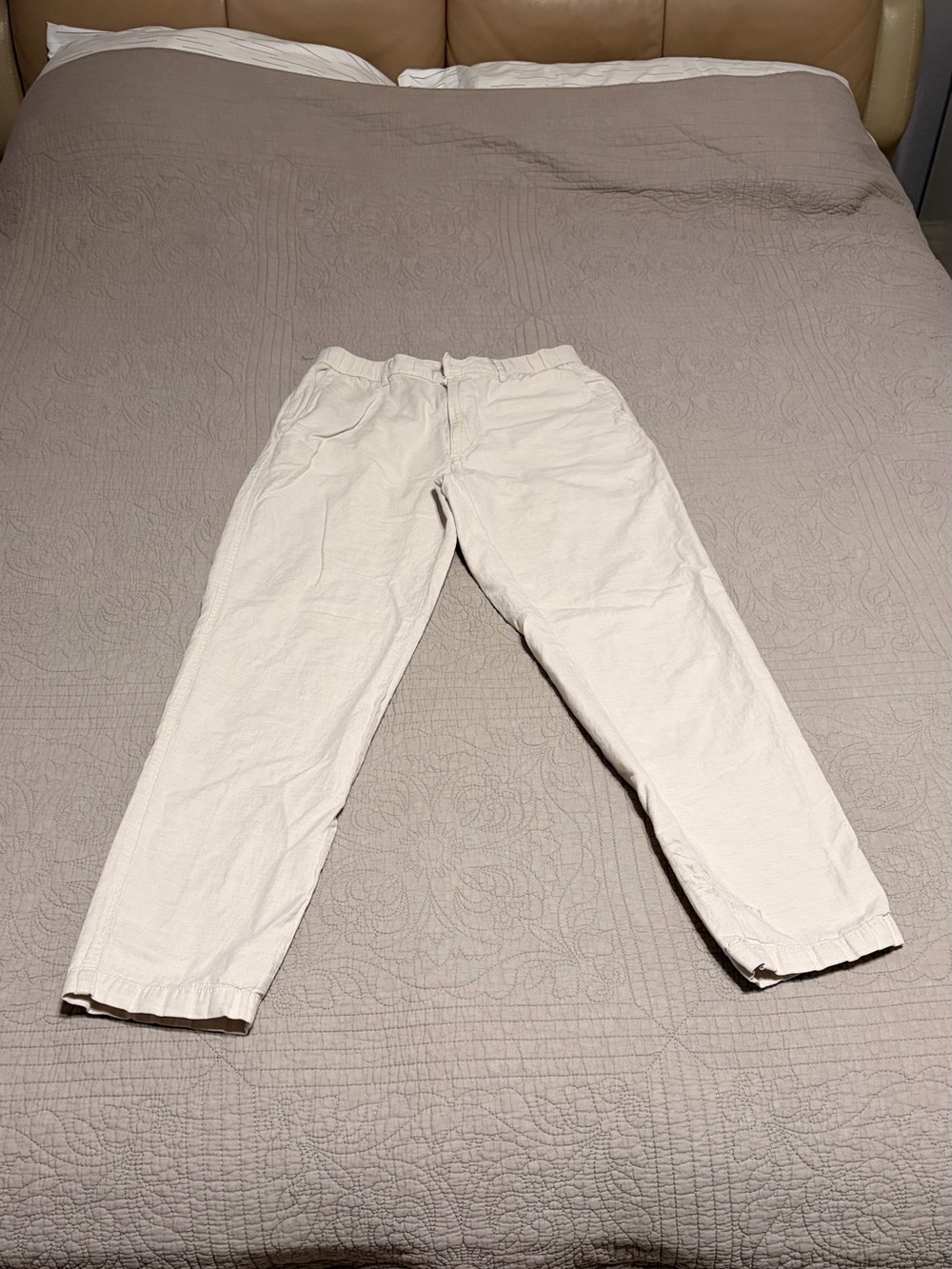 Uniqlo Linen Blend Pants Natural Color